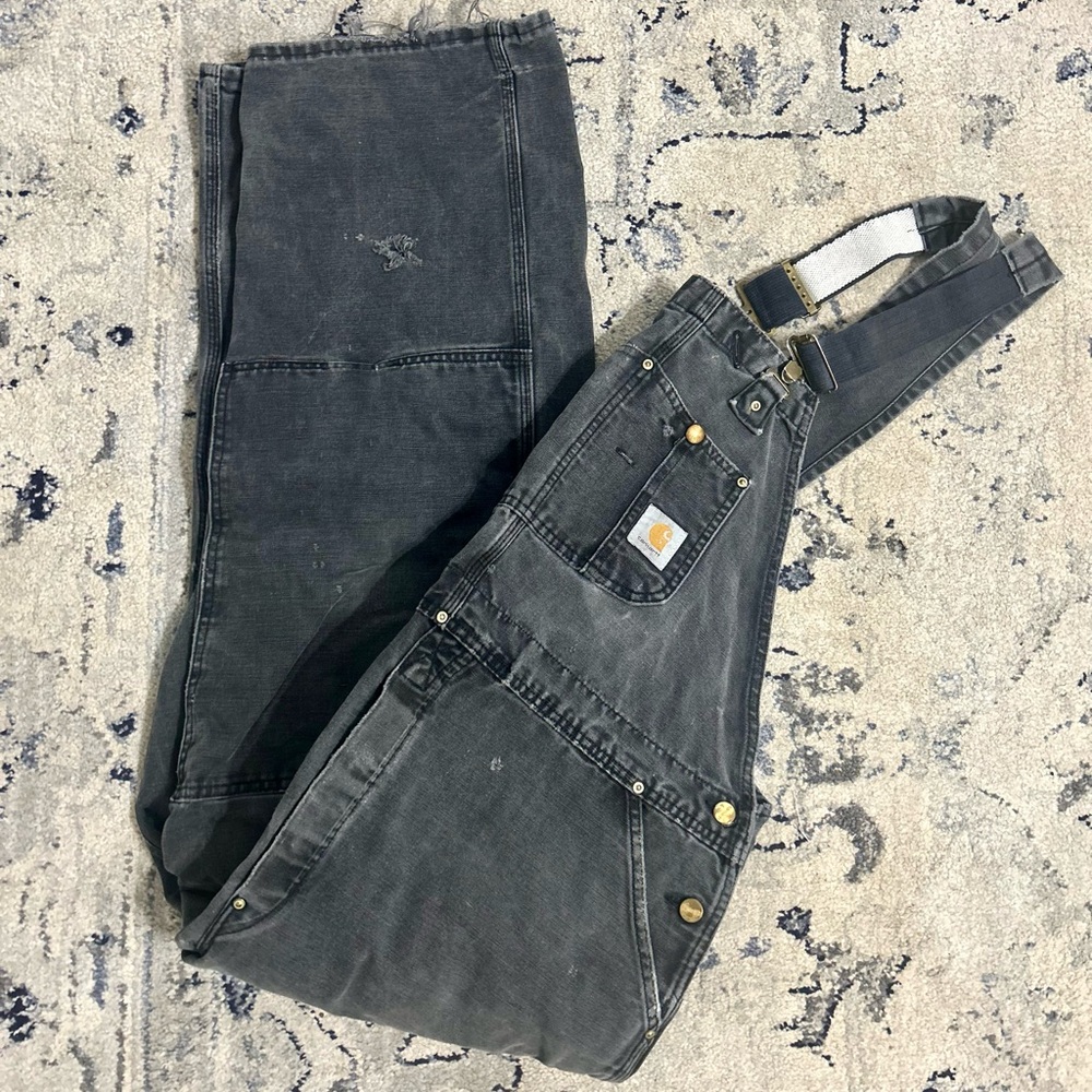 Carhartt Vintage Black Denim Overalls